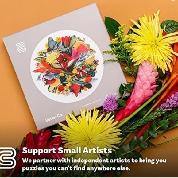 Better Co. Lush Flora Round Puzzle - Picture 3 of 11